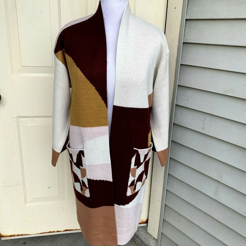 NWT $ 368 Max Sport multicolor print cardigan size XL